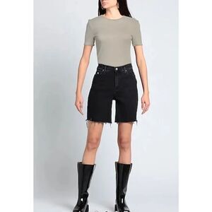 NWOT AGOLDE Basic Ribbed Tee Shirt Women's XS
